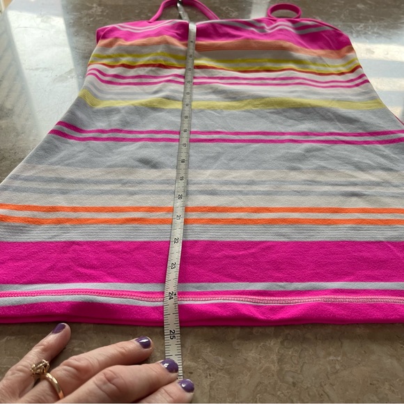 Lululemon power y pink multi stripe tank top - Picture 8 of 8